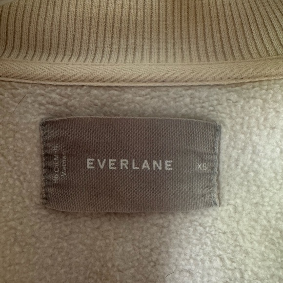 EVERLANE Cream Half Zip Sweater - Picture 2 of 4
